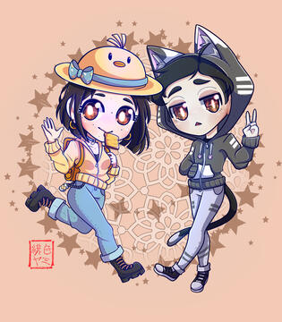 Emiipio and Yimeow-san